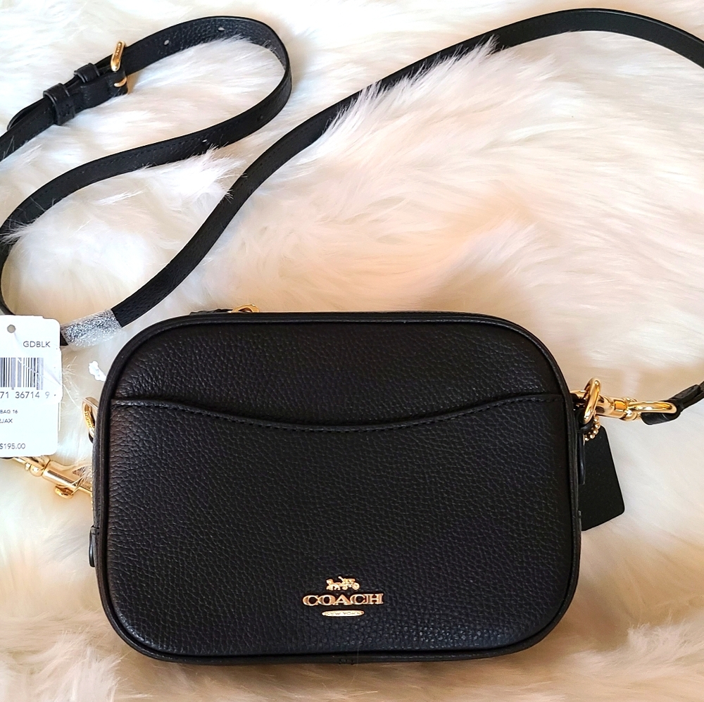 NWT Coach black crossbody camera bag